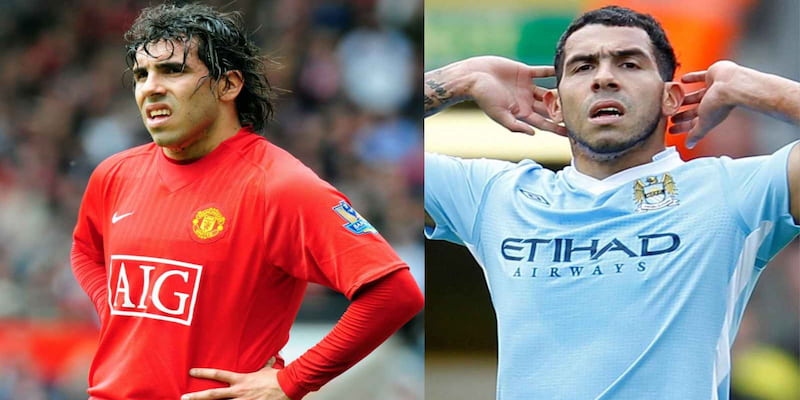 Tevez chuyển sang phục vụ đội chủ sân Etihad sau 2 mùa giải thành công ở Old Trafford